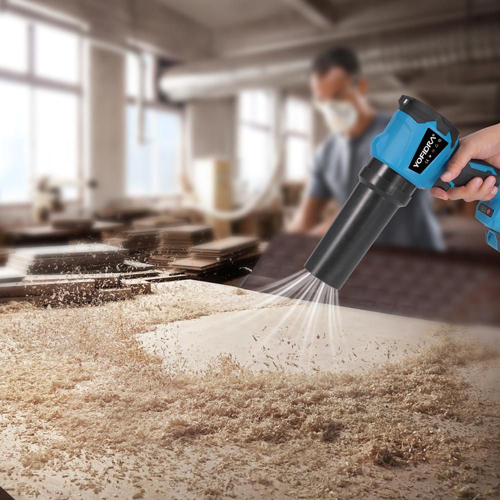 Yofidra Бесщеточный электрический турбовентилятор 350 м/с 3000 Вт Беспроводной реактивный воздуходув для снега, листьев, пыли для аккумулятора Makita 18 В