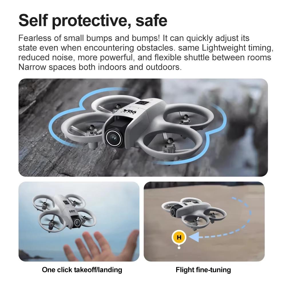 2025 Новый V66 Мини Дрон 4K HD Камера WiFi FPV Препятствия Избегание Квадрокоптер Дистанционный Дрон Детская Игрушка Подарок