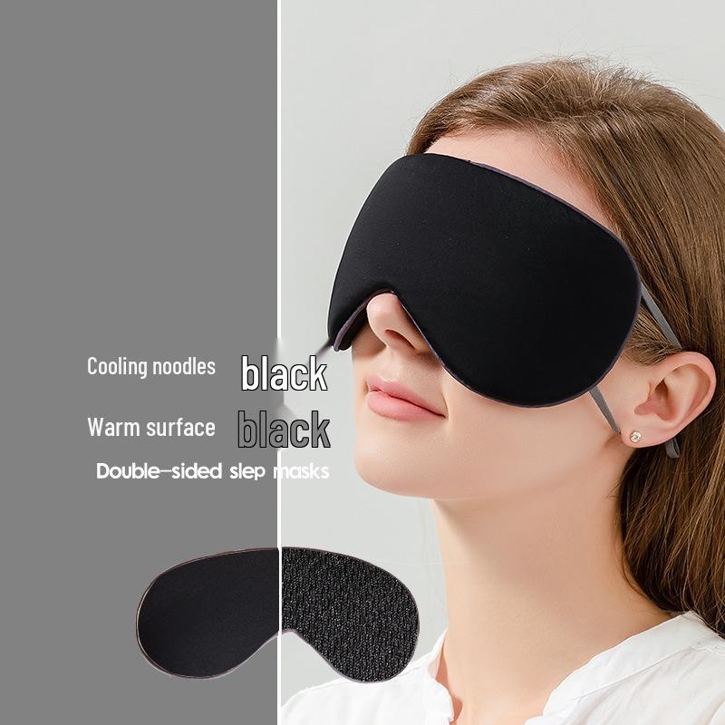 Breathable Zero-Pressure Blackout Sleep Mask with Cooling Ear-Hooks for Men & Women