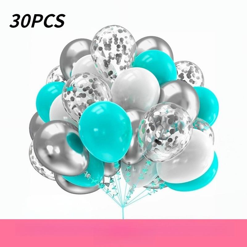 10 inch 30Pcs glitter paper scraps balloon set decoration balloons Christmas Halloween birthday holiday