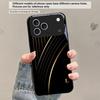 Элегантные буквы 'S M R' Для iPhone 17 Air 16 E 15 Plus 14 Pro Max 13 12 mini 11 5 6 7 8 Plus XR XS Max SE Черный Стеклянный Чехол для Телефона