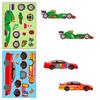 6 Sheets/Pack Personalized Diy Racing Accessories Puzzle Sticker Children'S Creative Puzzle Puzzle Sticker