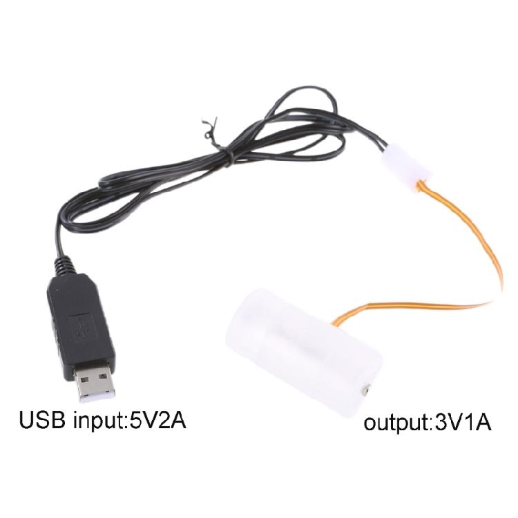 USB Батарея 3В LR14 C Батарея Исключатель Кабель Замена 2 шт. 1.5В C Батарей для Светодиодной Подсветки Электронной Игрушки Световые Полосы