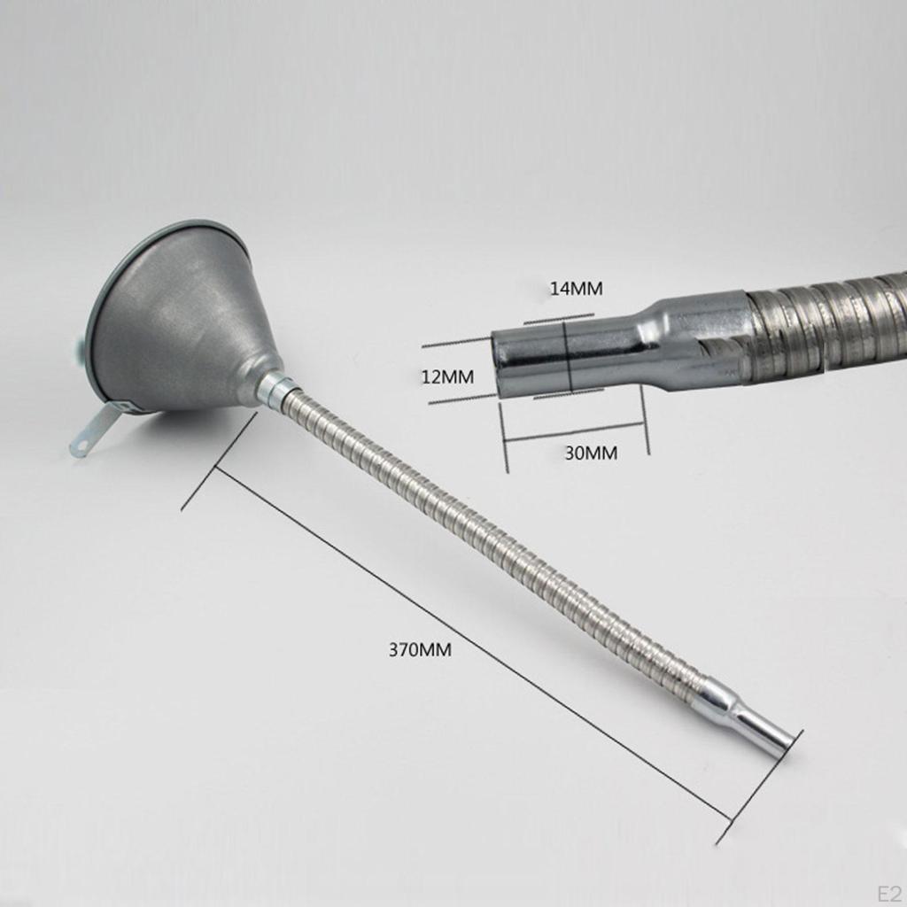 Bendable Spout Funnel Iron Automotive Use Universal Long Neck for Oils Fuel Vehicles