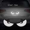 2pcs Devil Cat Eyes Warning Car Reflective Safety Tape Sticker for Auto Truck Motorcycle Trailer Safety Warning Strip