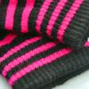 Unisex Warm Winter Fingerless Elastic Knitted Gloves Striped Knit Mittens Thicken