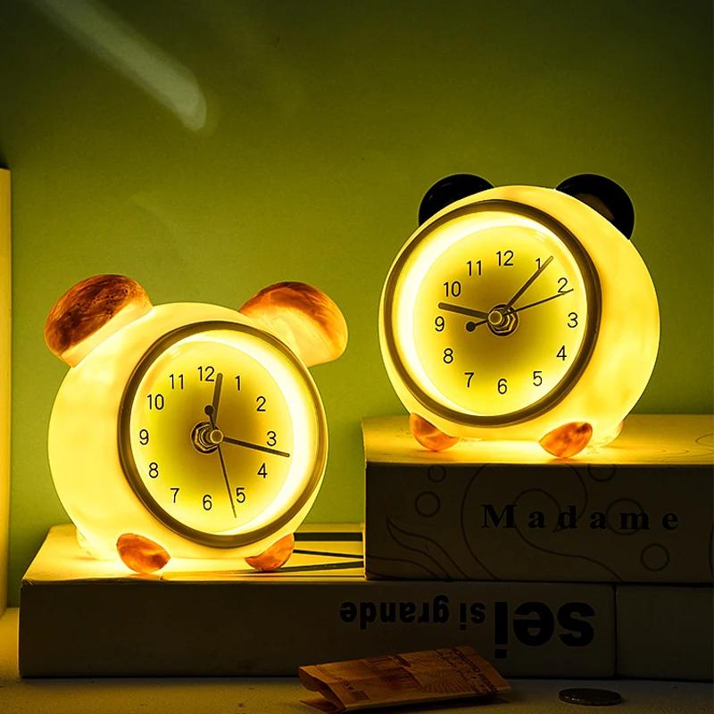 Cartoon Cute Little Alarm Clock Children Wake Up Alarm Clock Students Silent Desk Clock Bedroom Bedside Clocks