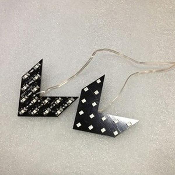 2шт 14 SMD светодиодная панель со стрелкой для зеркала заднего вида автомобиля, индикатор поворота