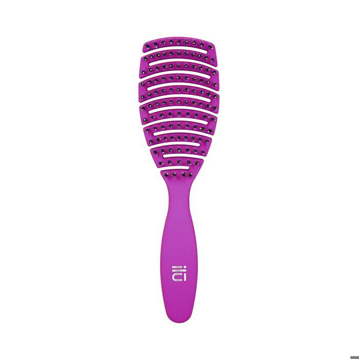 Detangling Brush - ILŪ - Easy Detangling Hair Brush - Violet - Flexible Design - Vegan Bristles