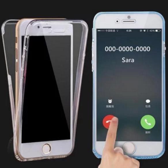 Силиконовый прозрачный защитный чехол 360 градусов для iPhone Чехол Samsung