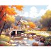 Frame Diy Painting By Numbers For Adult Autumn Countryside Landscape Paint On Canvas Home Decoration Canvas Painting 40x50cm