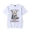 Not Fast Just Furious Graphic Tshirt Funny Crazy Cat Tshirt Fashion Harajuku T-shirt Oversized Men Hip Hop Tees