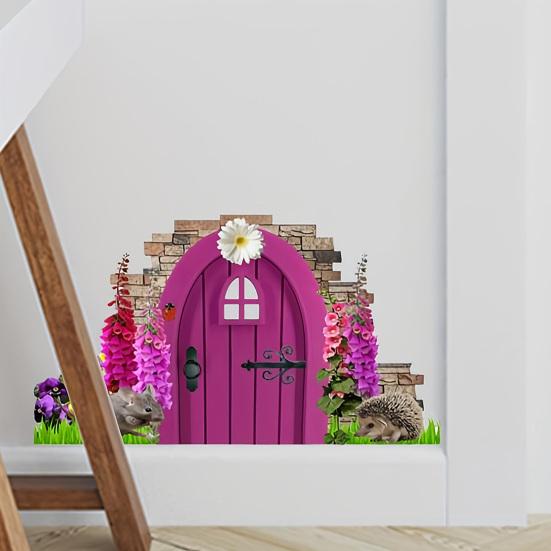 3D Funny Realistic Wall Sticker Removable Peel And Stick Wall Decal with 3D Effect for Bedroom Door Corner Baseboard Decor