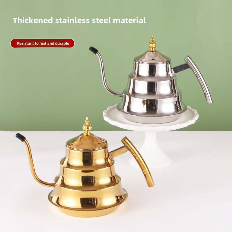 Нержавеющая сталь бамбуковый горшок для отеля, ресторана, отеля, плоский дно, чайник с фильтром, кофейник, холодный чайник