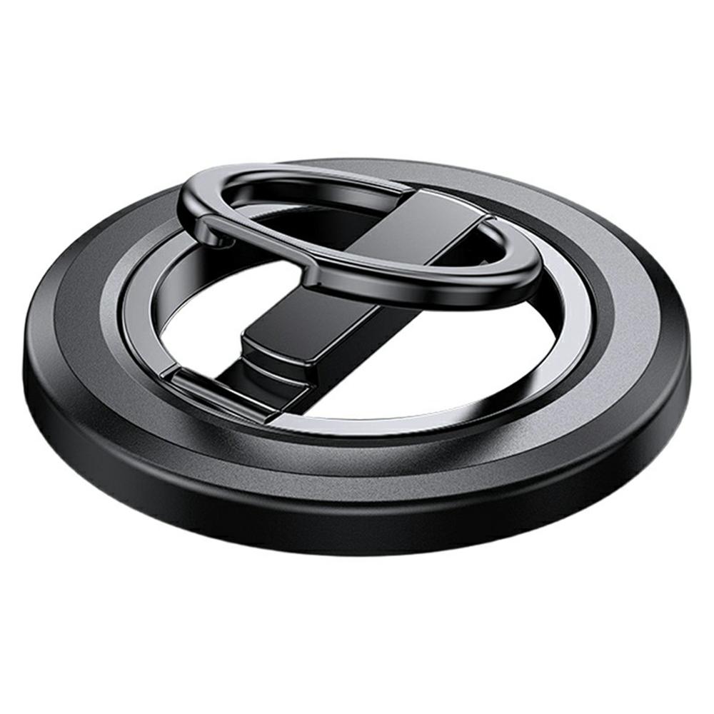Folding Metal Phone Stand 360 Degree Rotation Damping Gear Ultra Thin Magnetic Ring Holder