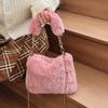 New Fashion Women Handbags Winter Furry Ladies Soft Plush Clutch Purse Shoulder Bags Fashion Female Crossbody Messenger Bag