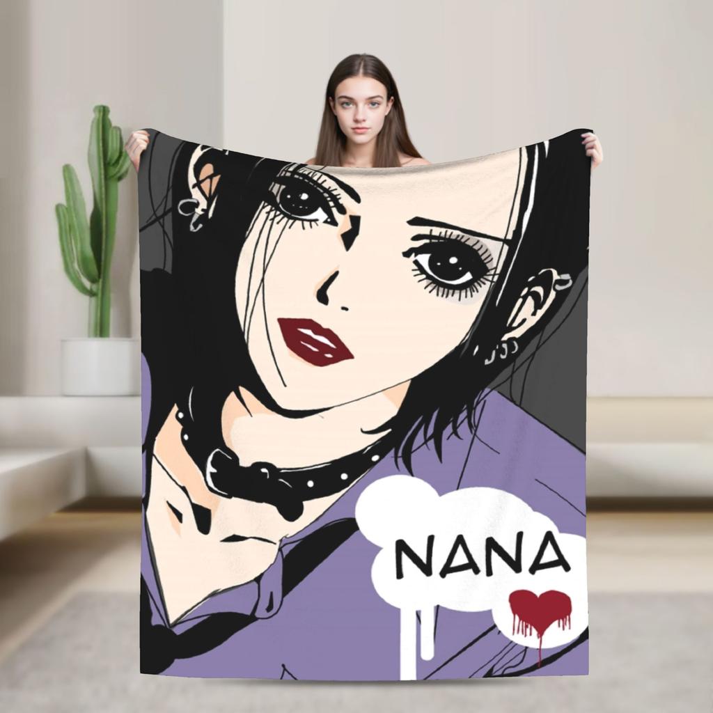 Nana Hachi Manga Knitted Blanket Anime Flannel Throw Blanket Summer Air Conditioning Portable Soft Warm Bedsprea