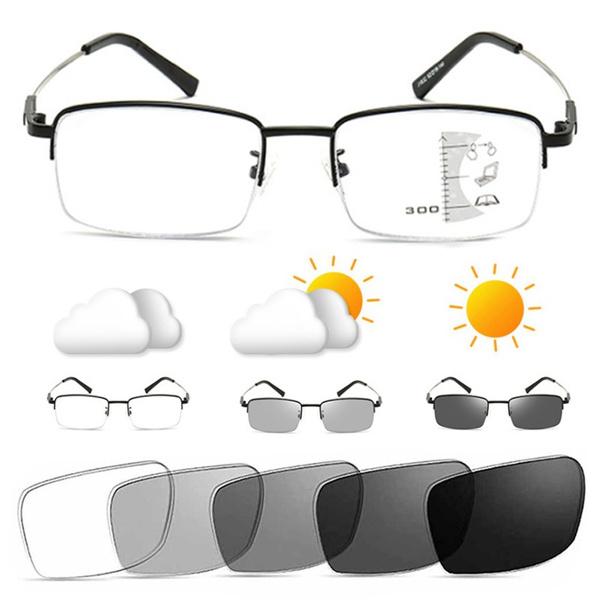 Фотохромные прогрессивные солнцезащитные очки, мультифокусные переходные очки для чтения