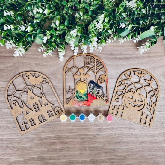 Halloween Wooden Cutout Unfinished Wood Crafts To Paint Ghost Pumpkin