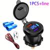 2-Pack QC3.0 & Type-C PD Fast Car Charger with Voltage Display (12V-40V)