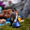 Сладкая пара Любовники с сундуком Фигурки Миниатюрное ремесло Фея DIY Украшение Садовый декор