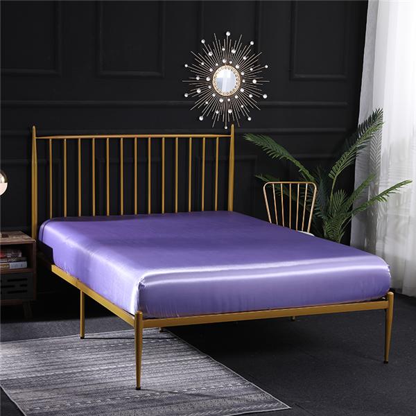 2026Сатиновая шелковая простыня на резинке однотонная простыня эластичная лента наматрасник простыни покрывало для кровати размер квин кинг