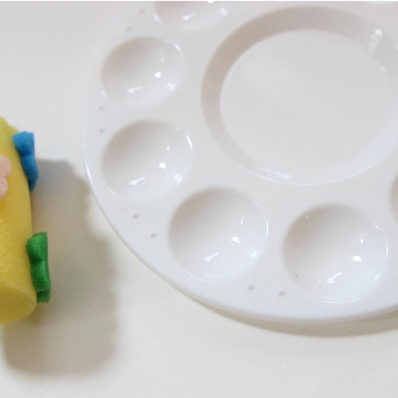 Round 10-Well PP Plastic Paint Palette for Art Students