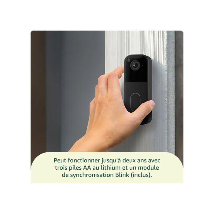 Умный видеозвонок - Blink - Видео HD - Ночное видение - Двусторонняя аудиосвязь - Срок службы батарей 2 года
