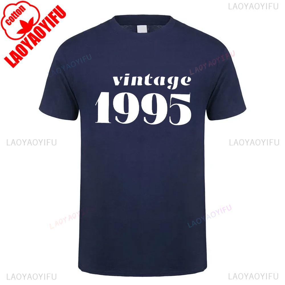 1995 Vintage Style Cotton T Shirt Breathable Retro 90s Short Sleeve New Unisex Round Neck Summer Casual Simple Tee Launched