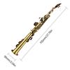 Professional Brass Straight Bb Soprano Saxophone Nickel Plated Sax Woodwind Instrument Carve