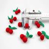 10 шт. вязаные крючком вишневые нашивки аппликация для одежды заколка для волос украшение ручная вязка фрукты своими руками ручная работа ремесла швейные принадлежности