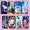 Чехол для телефона S-Shirakami Fubuki для iPhone 16,15,14,13,12,11,Pro,XS,Max,XR,Plus,E,SE4,Mini Черный Мягкий Чехол
