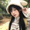 Korean Doggie Ear Bucket Hat Warm Women Plush Hats Cute Oversized Puppy Hat  Girls