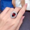 BELLA BOX Новые темпераментные красные кольца в форме воды для женщин, циркон, свадебные, помолвочные, ювелирные изделия, подарок на день Святого Валентина