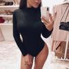 Women Sexy Bodysuit Long Sleeve Size Erotic Female Mock Neck Warm Clothe Slim Fit Fashion Solid Costume Sexy Streetwear Be It