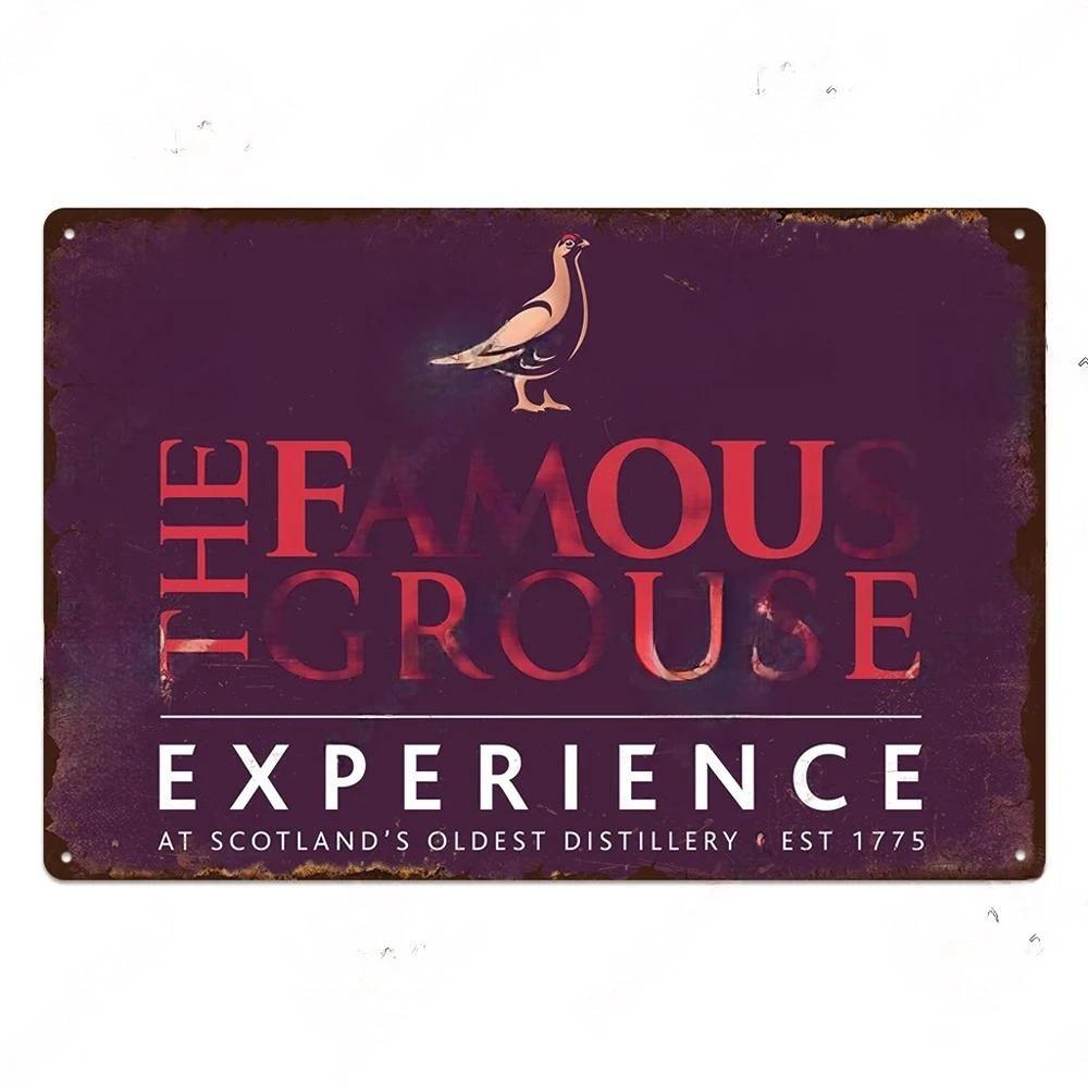 Vintage Bar Whisky Plaque Metal Club Tin Metal Logo Badge Girl Decor Garage Club Bar Men's Cave Bar Cafe Wall Decoration