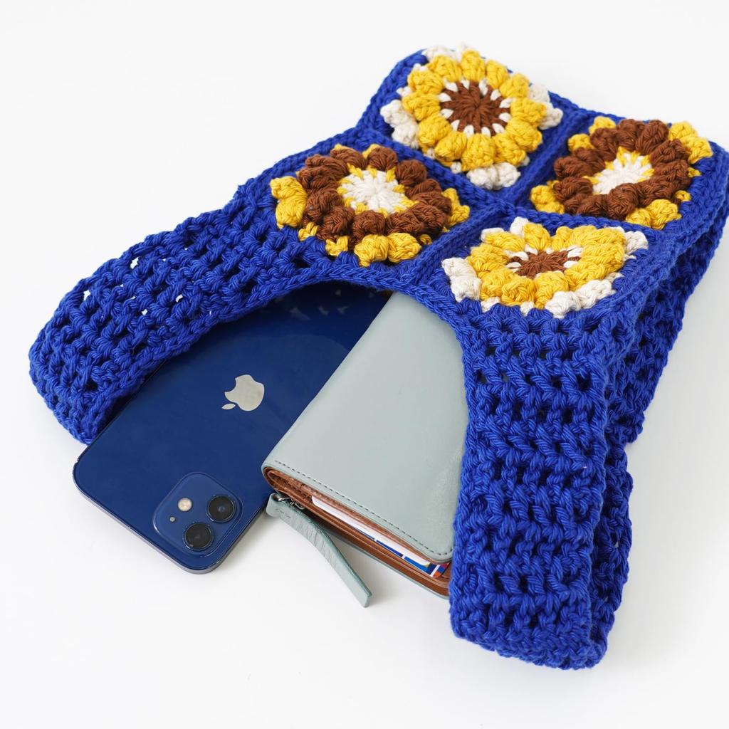 Raw Wool Itohenlab Knitting Kit Puff Corn Motif Bag #10-3 (small)