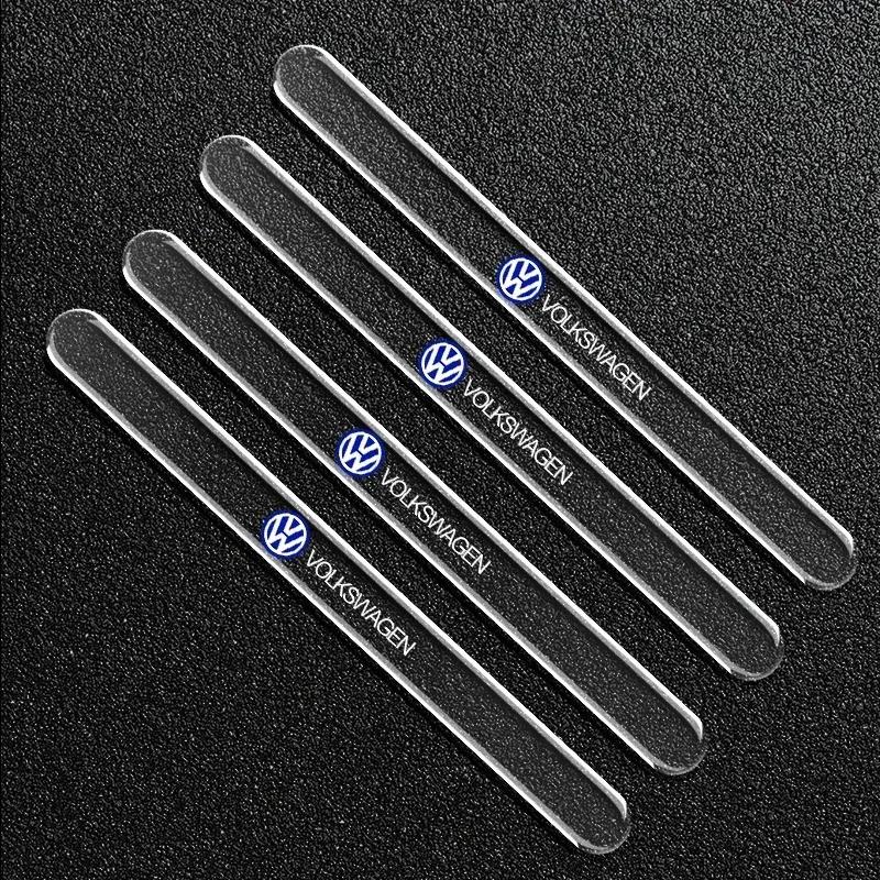 ADMVN1 Car Door Handle Bowl Scratch Transparent Stickers Anti-collision Strip For Volkswagen VW Golf 4 7 MK3 4 7 Touran Polo Passat