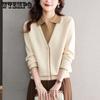 Women's Sweaters Autumn/Winter Thickened Loose Top Lapel Knitted Bottom for Women
