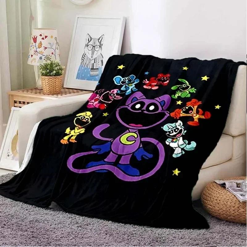 3D Printed Baby Blanket CATNAP DOGDAY Cartoon Smiling Critters Babes Carpet Super Soft Warm for Bedroom LivingRoom Sofa Bed Car