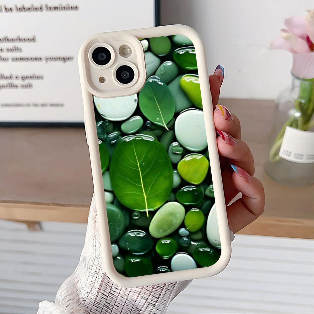 Aesthetic Stones Thicken TPU Mobile Phone Case for iPhone 17 16 15 14 13 12 11 Air Pro Max Plus Colorful Cover