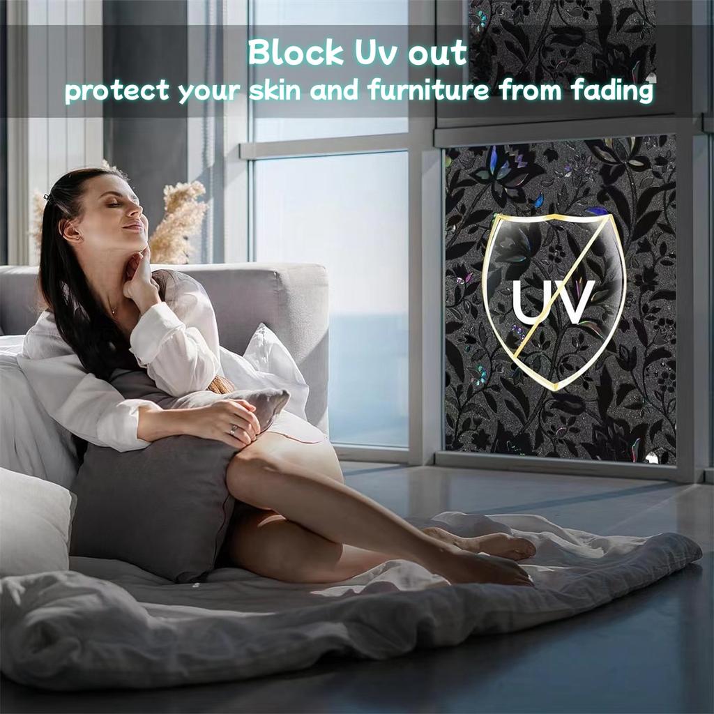 Черная наклейка на стекло 100% покрытие непрозрачная полностью покрывающая наклейка на стекло для окна защита от подглядывания конфиденциальность электростатическая матовая оконная пленка