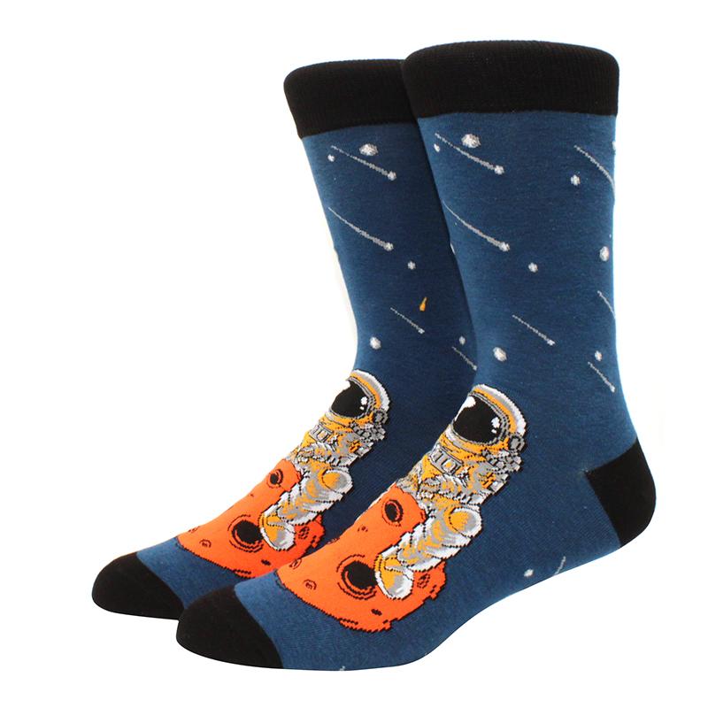 Новые мужские носки бренда Diamond Ramen Astronaut Pattern Hip hop Cool Socks для мужчин зимние толстые длинные носки для скейтбординга смешные цветные