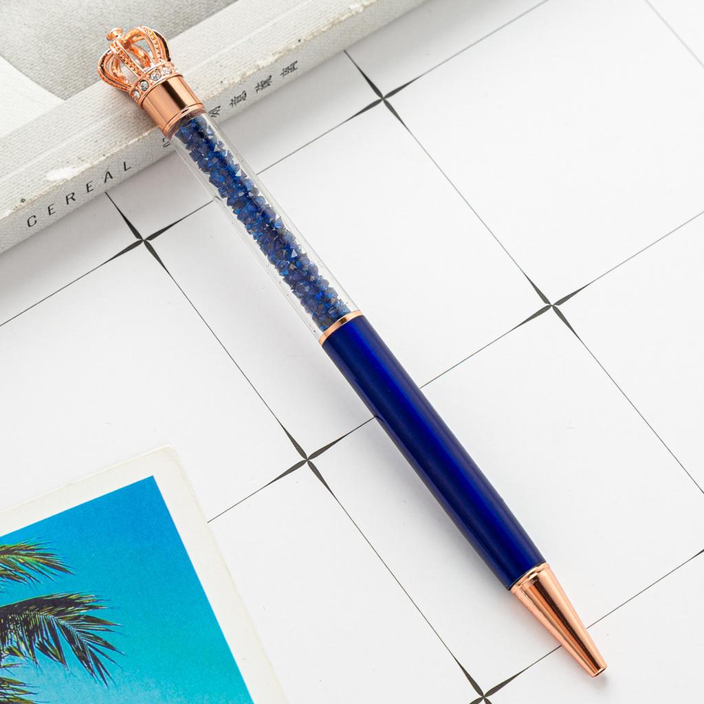 1 шт., креативная многоцветная хрустальная Корона, деловые металлические офисные вращающиеся ручки, школьные канцелярские принадлежности, офисные принадлежности, шариковая ручка