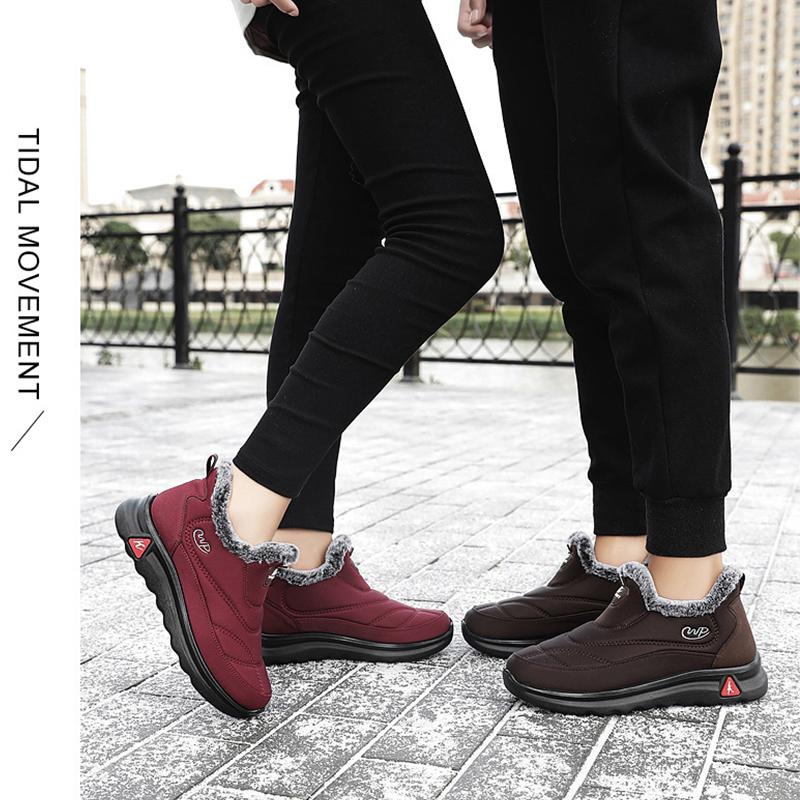 Новые зимние женские и мужские кроссовки с плюшем, теплые, для пары, противоскользящие, удобные, снегоступы