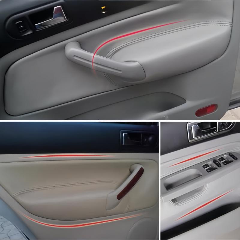 Gloves Car Black Microfiber Leather Armrest cover Breathable Auto Interior For 2010-2012 Volkswagen Golf 6 Door Armrest Cover