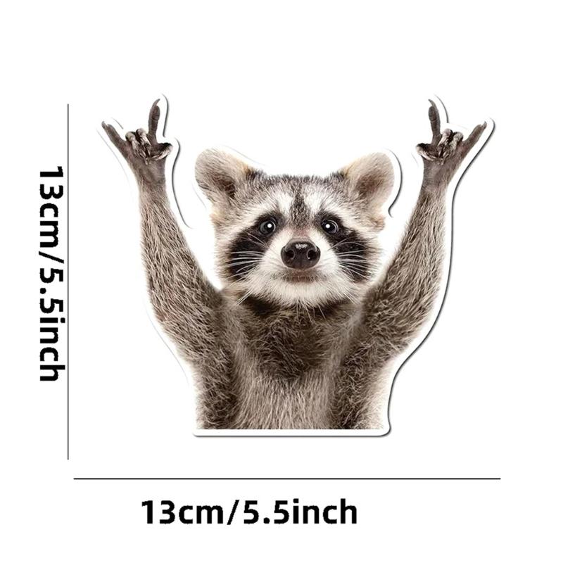 Высококачественные наклейки на тему енотов для кузова автомобиля и кастомизации, декоративные наклейки для экстерьера автомобиля