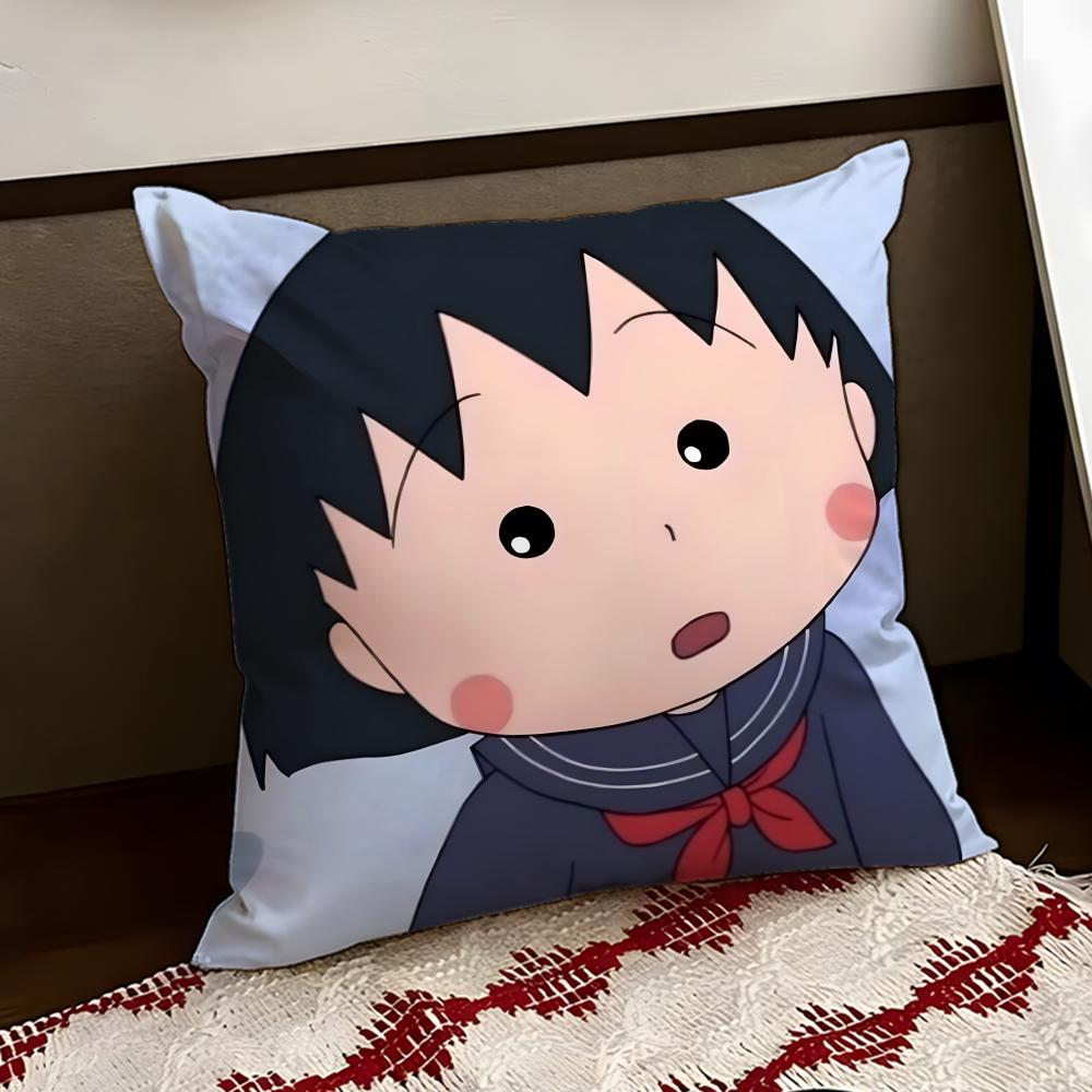 Милая аниме CChibi MMaruko Chan Наволочка Реверсивная Мягкая Прочная Наволочка для Подушки Дом Автомобиль Многоцелевое Использование для Ежедневного Комфорта