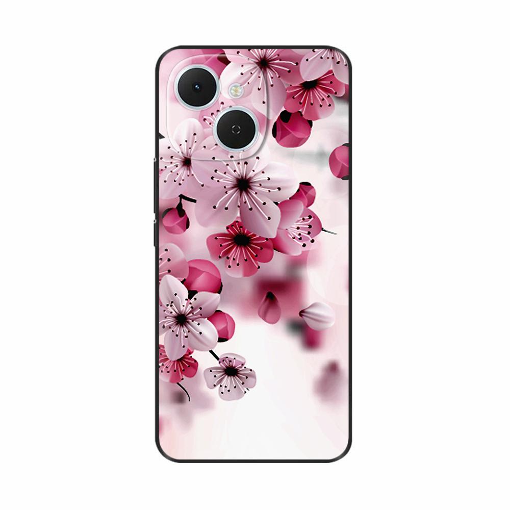 Чехол для Tecno Spark 40C Цветы Мягкий Силикон ТПУ Чехлы для Телефона Для Tecno Spark 40C Ударопрочный Крутой Волк Цветы Защитная Крышка