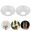 3 Piece Reusable Glass Wax Catcher Tray Transparent Candle Drip Protector Candle Drip Tray  Hotel